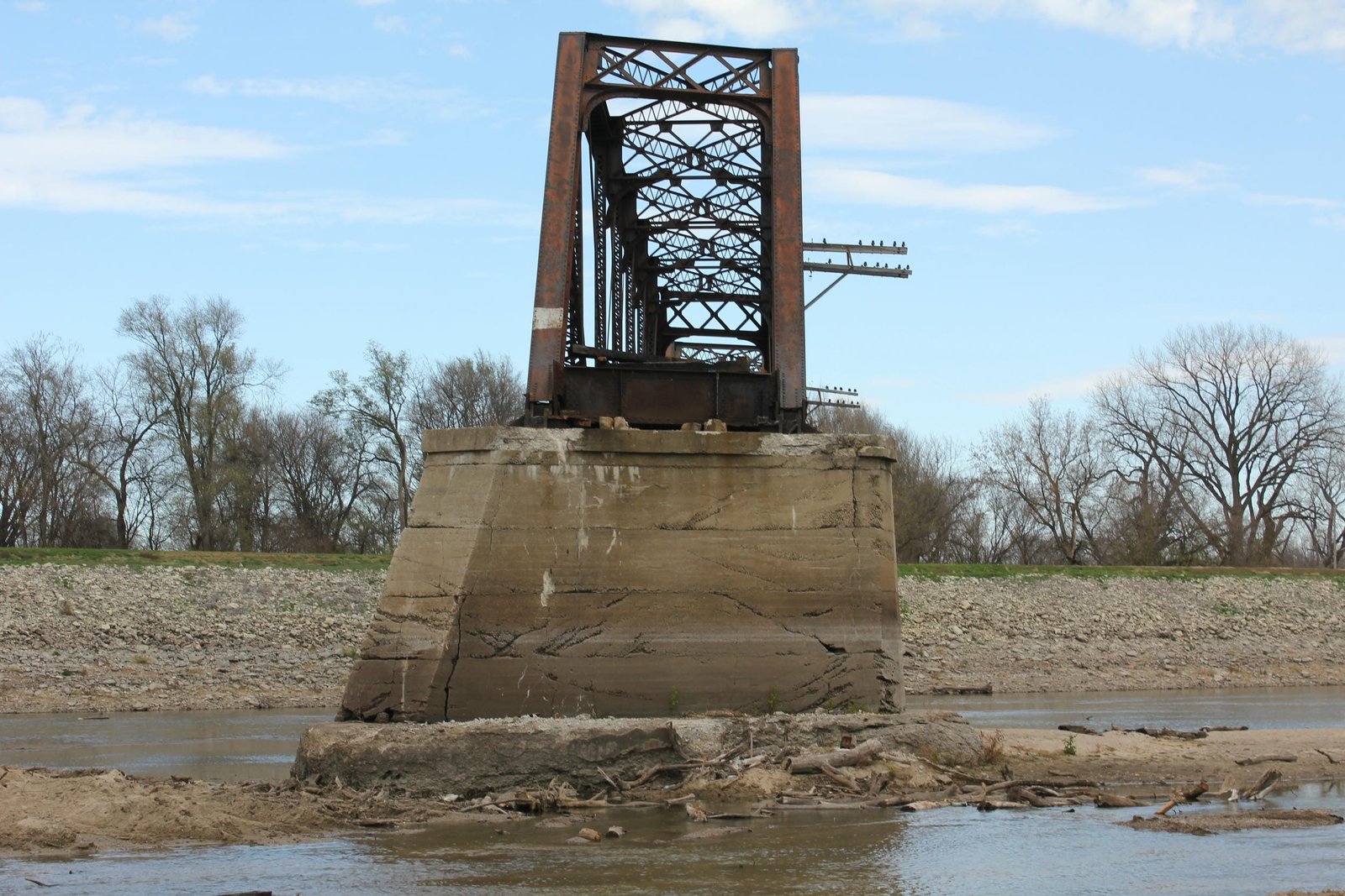 Looking east into span #2 during demolition